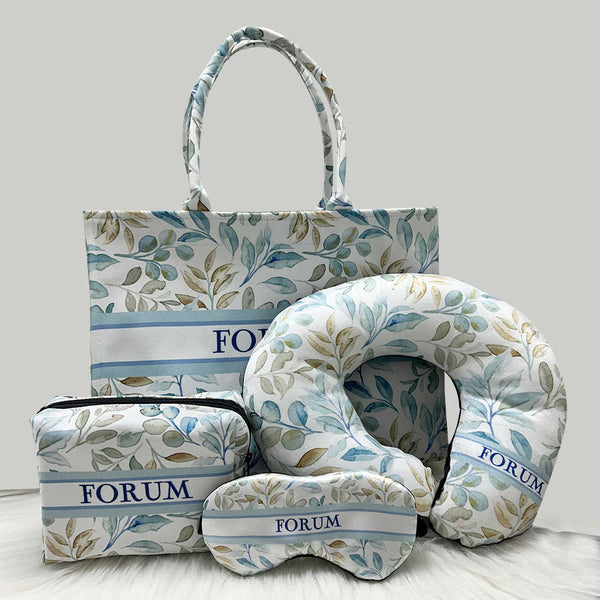 Leaves & Flower Printed Personalised Combo Gift Set - Uncommongifts.in